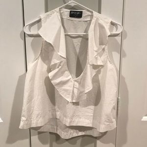 Nasty Gal White Sleeveless Blouse